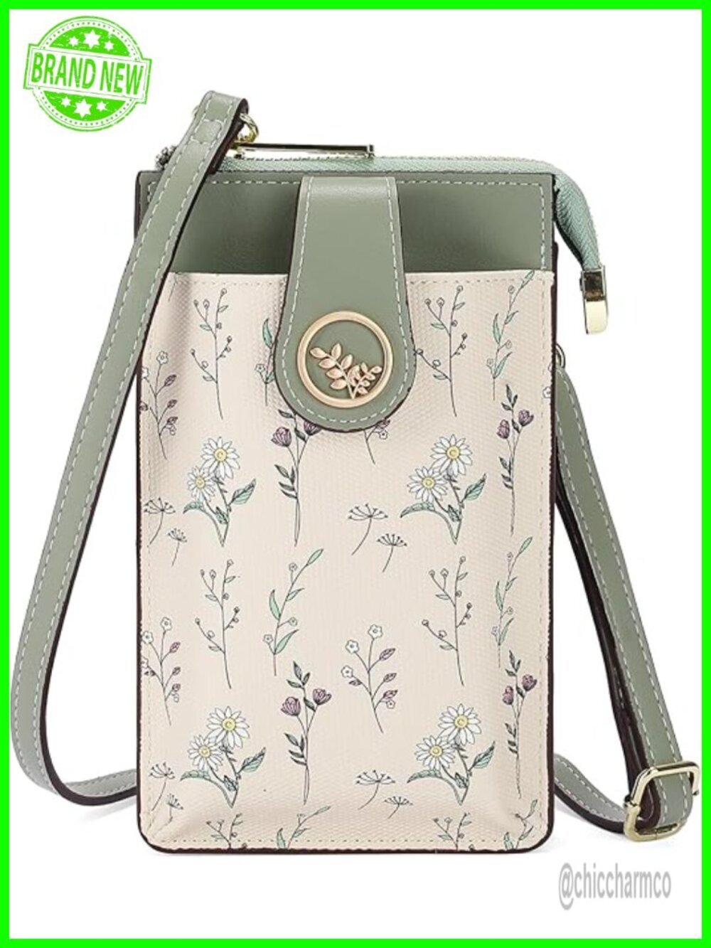 Vegan Leather Small Crossbody Bag RFID Blocking Cell Phone Purse Wallet
